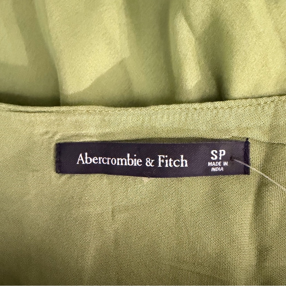 New! Abercrombie & Fitch green satin cowl neck midi slip dress 23811 - Picture 8 of 13